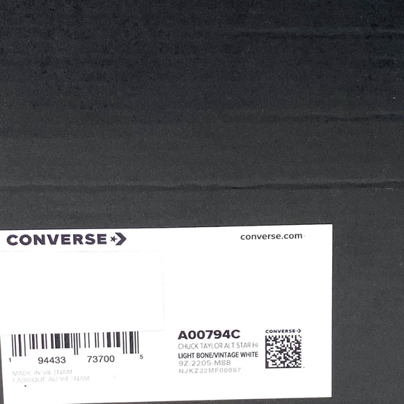 Converse Chuck Taylor All Star High Top Beige Women Size Canvas Sneakers A00794C - Picture 8 of 9